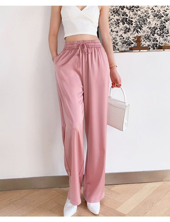 Ice Silk Wide-Leg Pants