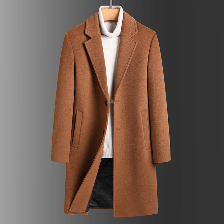 Men's Slim Long Casual Trench Coat