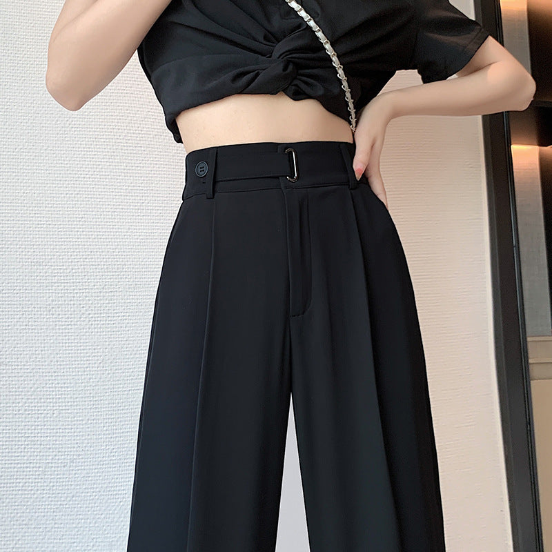 Summer Ice Silk Wide-Leg Pants