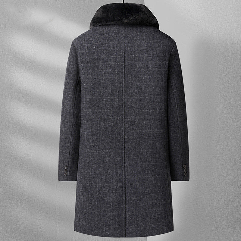 Middle Aged And Elderly Wool Overcoat