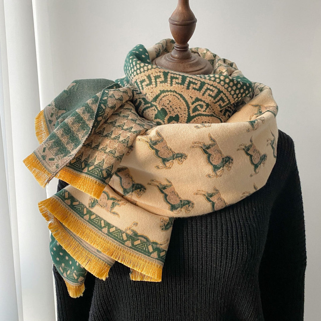 Retro Carriage Warm Scarf