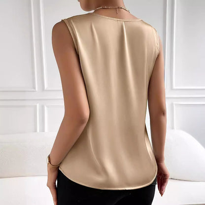 womens-satin-vest-bottoming-top