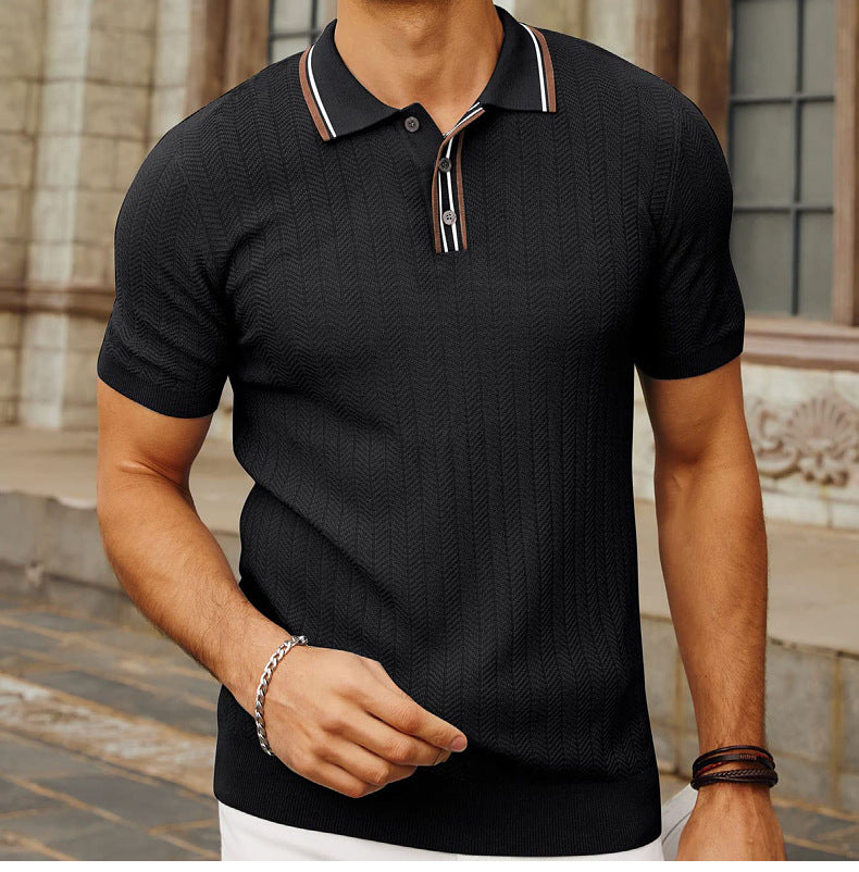 Men's Simplicity Casual Sweater Short Sleeve