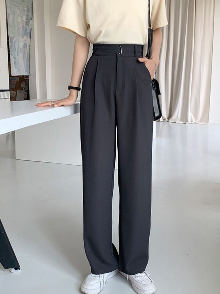 Summer Ice Silk Wide-Leg Pants