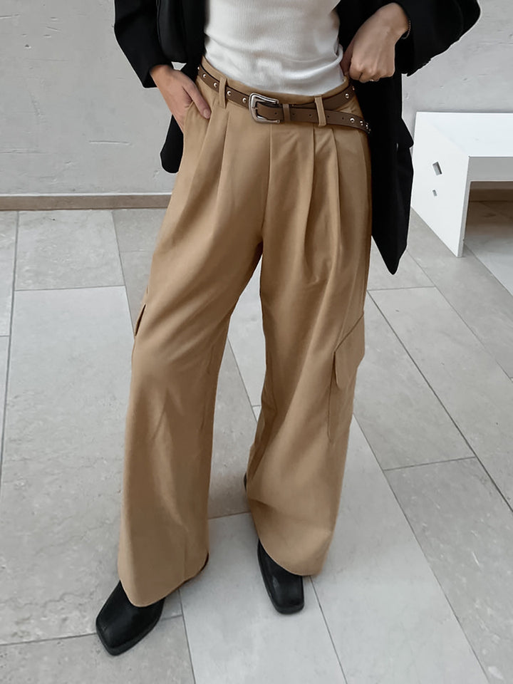 Retro High-Waist Wide-Leg Pants