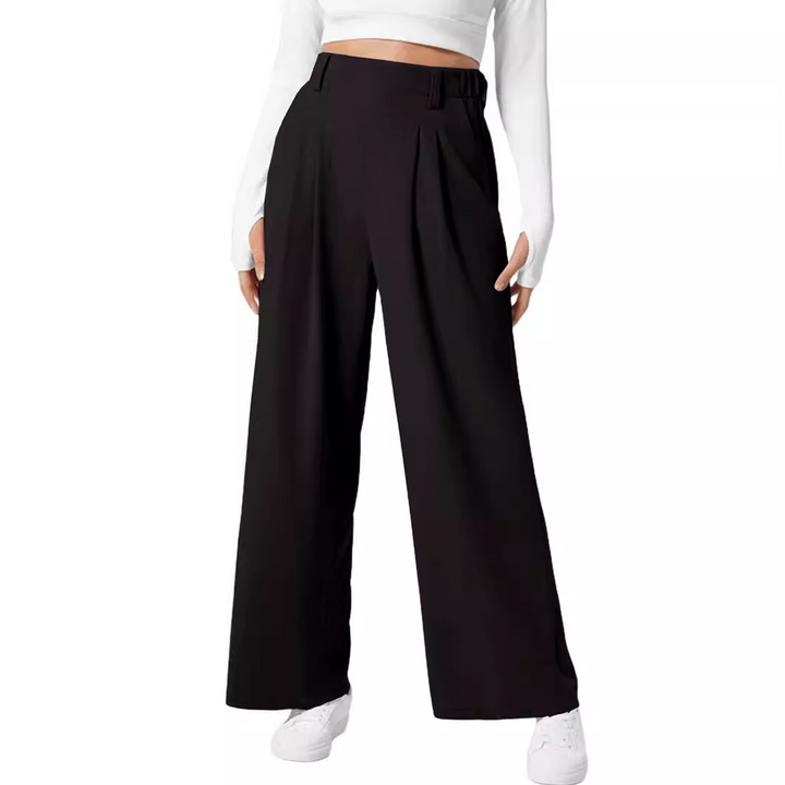 Women's Waffle Knit Wide-Leg Pants