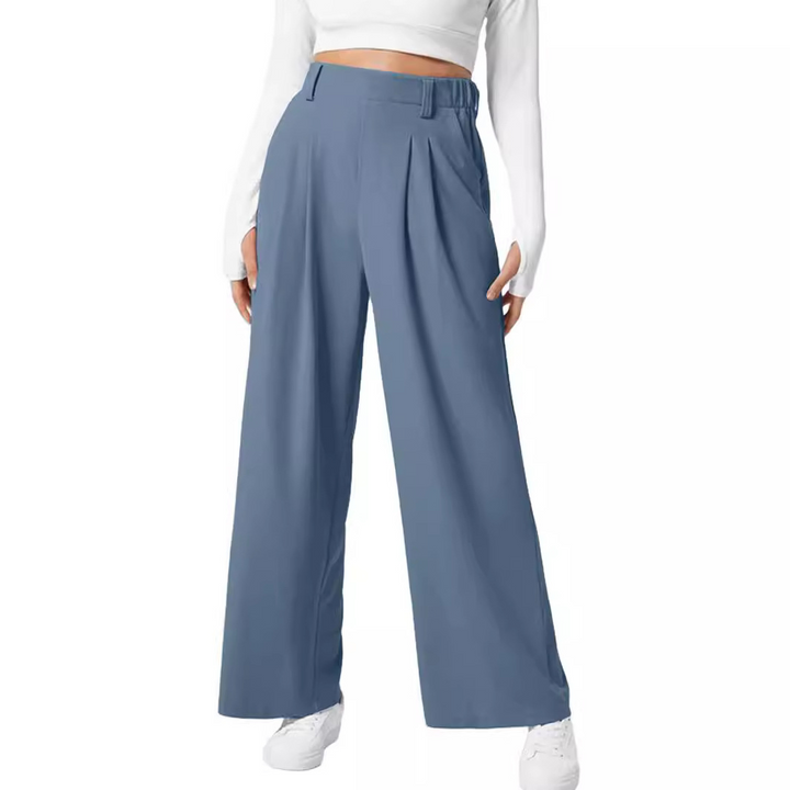 Women's Waffle Knit Wide-Leg Pants