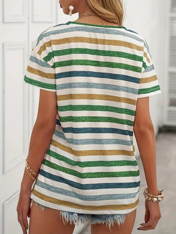 Striped Round Neck Tee