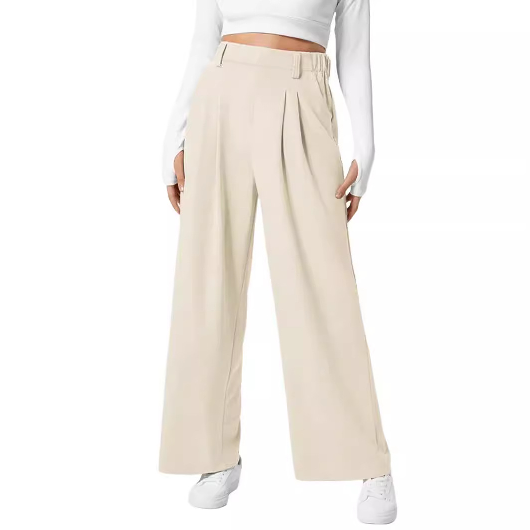 Women's Waffle Knit Wide-Leg Pants