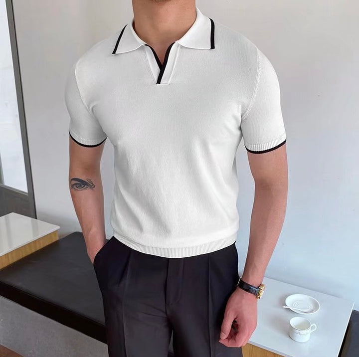 Casual Polo Collar Polo Shirt For Men