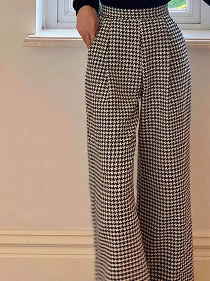 chenille-houndstooth-wide-leg-pants
