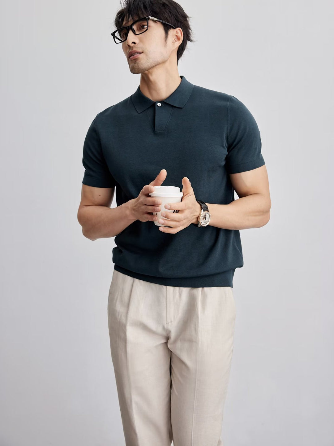 Slim Fit Knit Polo