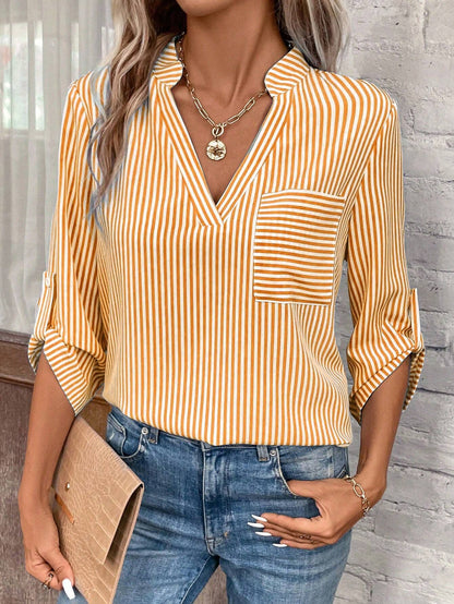 v-neck-pullover-striped-casual-shirt