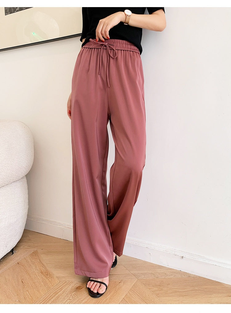 Ice Silk Wide-Leg Pants