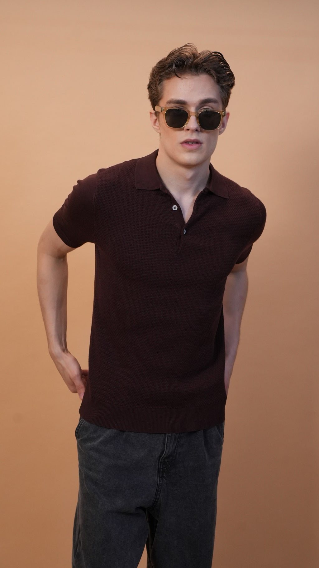 Slim Fit Knit Polo