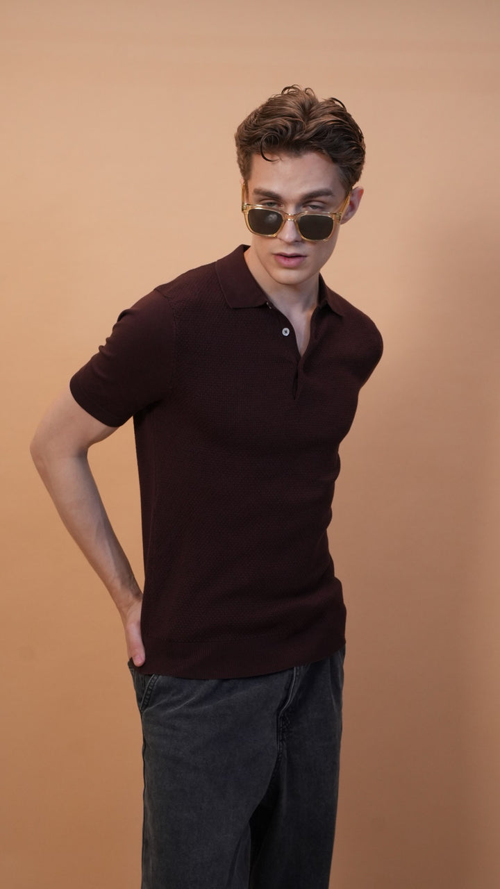 Slim Fit Knit Polo