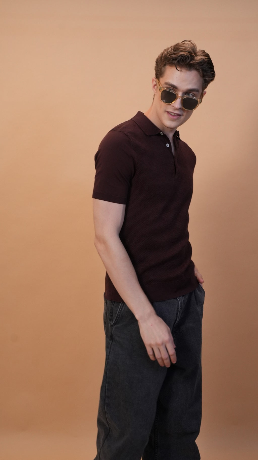 Slim Fit Knit Polo