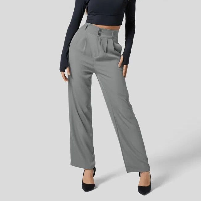 High Waist Silk Formal Pants