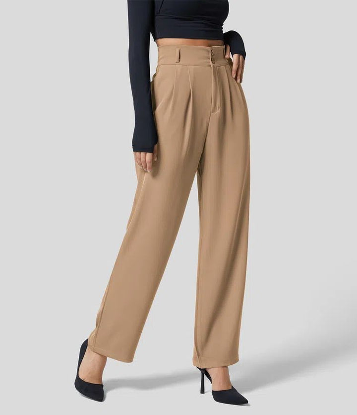 High Waist Silk Formal Pants