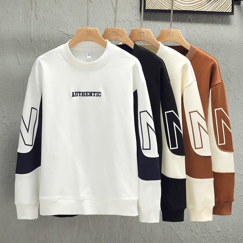 Loose Color Matching Letter Print T-shirt