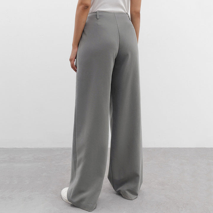 Women's High Waist Drape Wide-Leg Pants