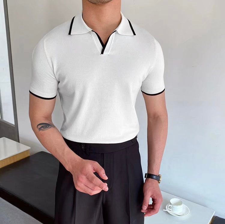 Casual Polo Collar Polo Shirt For Men