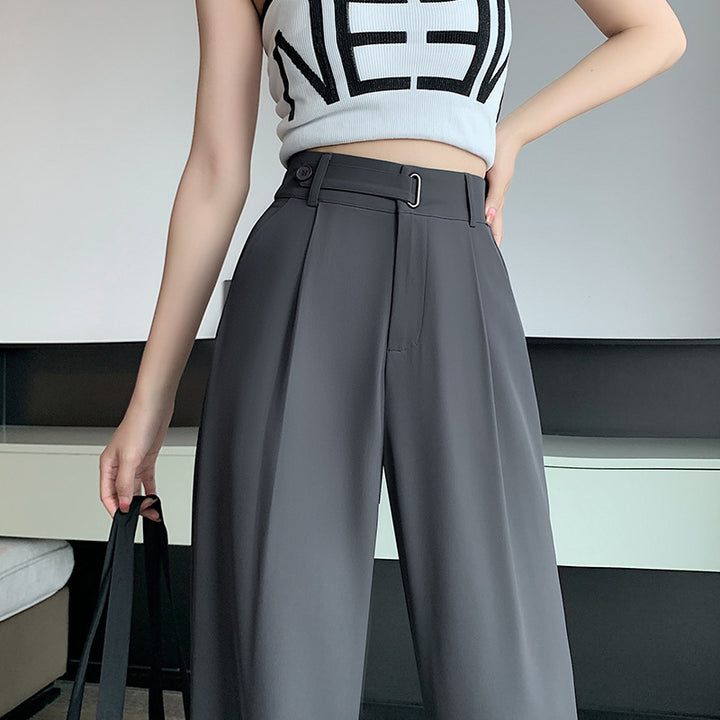 Summer Ice Silk Wide-Leg Pants