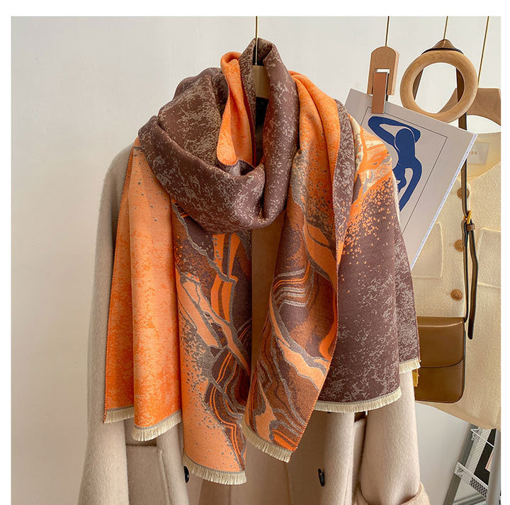 Style Double-sided Thickened Warm Scarf