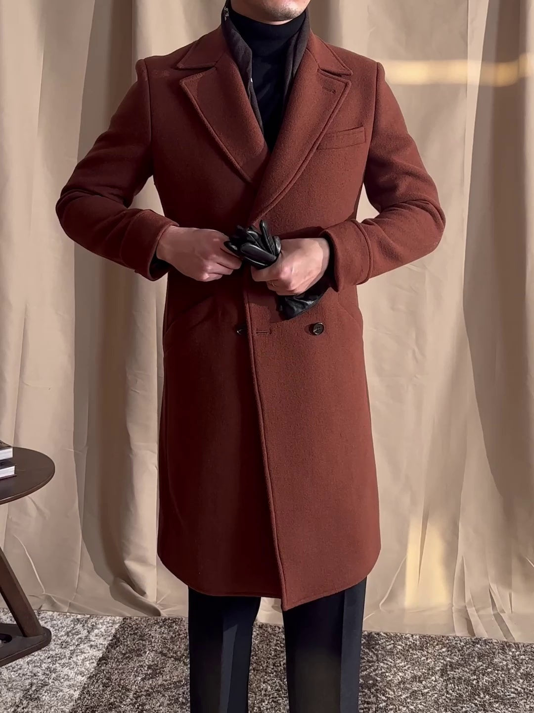 Warm Coat Double-breasted Overcoat